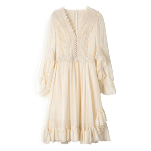 Women Blue Sleeve Frills Belted Front <strong>Tulip</strong> <strong>Dress</strong> - Product Image 5