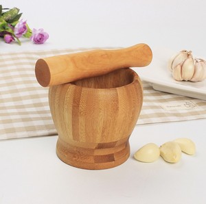 ครกไม้ไผ่ธรรมชาติและสากขนาดใหญ่ - Product Image 6