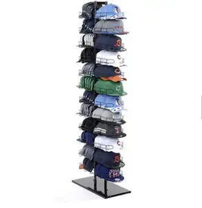 Supermarkt/Winkel/Woonkamer Vrijstaande Metalen Pocket Draad Multi Tiers Baseball Hoed Cap Hanger Display Rack