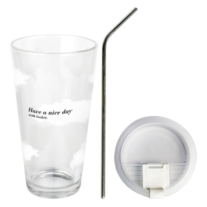 620ml C'est <span class=keywords><strong>La</strong></span> <span class=keywords><strong>Vie</strong></span> Bicchiere di Vetro Tazze da tè con Coperchio, di Paglia In Acciaio Inox - Product Image 3