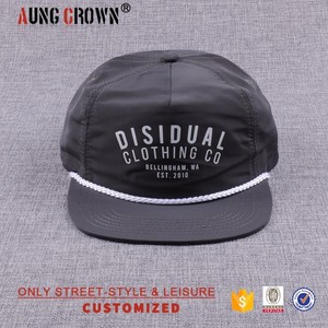 Custom blank No structured Nylon thread cord Cap hat Snapback hat, hat nylon - Product Image 2
