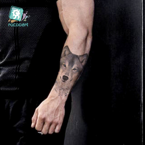 Tatuajes Temporales Impermeables ROCOOART para Mujeres y Hombres Adultos, Arte Corporal para Brazos, Diseño de <span class=keywords><strong>Lobo</strong></span>, 21*15cm - Product Image 6