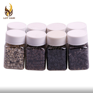 Microanillos de silicona de todos los tamaños para extensión de cabello, suministro de fábrica - Product Image 4