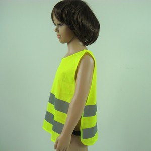 An Ninh đường bộ an toàn quần áo chất lượng cao EU tiêu chuẩn thiết kế logo thân thiện với môi vải thoáng khí hi-vi Kid Áo khoác FLUO Vàng - Product Image 4