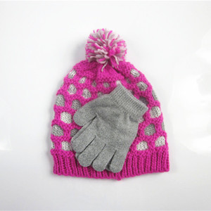 Fabricantes de calidad caliente niños conjuntos <span class=keywords><strong>guantes</strong></span> de invierno ganchillo bebé sombrero personalizado - Product Image 5