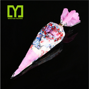 Sacs en cellophane en forme <span class=keywords><strong>de</strong></span> cône pour bonbons, popcorn sucré, pâtisserie, sacs en plastique transparent pour fête, <span class=keywords><strong>anniversaire</strong></span>, Noël, sacs à friandises - Product Image 3