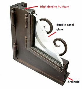 Villa di lusso In Ferro Battuto Porte di Ingresso con apribile <span class=keywords><strong>finestra</strong></span> di vetro temperato - Product Image 6