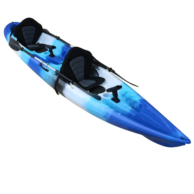 Perahu Plastik Memancing Kayak Laut 2 Tempat Duduk Kano Kayak