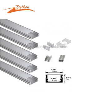 17.5*7Mm Penjualan Atas <span class=keywords><strong>U</strong></span> Bentuk Permukaan Mounted Led Aluminium Profil dengan Joint Konektor