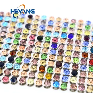 Stainless steel base and glass simulation diamond combination, fashion shoe bag gadget accessories Crystal rhinestone rivets