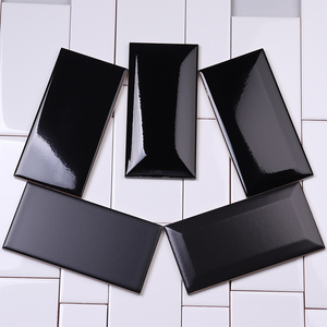Piastrella in Ceramica Nera 75x150mm per Decorazione <span class=keywords><strong>Pareti</strong></span> di <span class=keywords><strong>Bagno</strong></span>/<span class=keywords><strong>Bagno</strong></span> Pubblico/Cucina - Product Image 4
