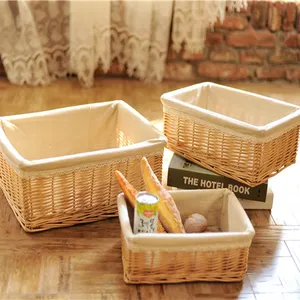 Panier de cuisine en <span class=keywords><strong>osier</strong></span>, vides, chinois, 5 pièces, bon marché, pour le pain - Product Image 1