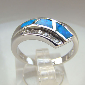 de fábrica al por mayor precio <span class=keywords><strong>mexicana</strong></span> ópalo de fuego opal joyería y azul ópalo de plata anillos de <span class=keywords><strong>la</strong></span> joyería dr029398r-3.6g - Product Image 1