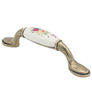 <span class=keywords><strong>Poignée</strong></span> de tiroir de style européen de 96 mm, <span class=keywords><strong>poignée</strong></span> en laiton antique, <span class=keywords><strong>poignée</strong></span> classique en céramique pour armoire de <span class=keywords><strong>cuisine</strong></span>, poignées en <span class=keywords><strong>porcelaine</strong></span> - Product Image 3