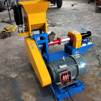 Machine extrudeuse d'aliments pour petits animaux avec PLC et engrenages en acier inoxydable, haute efficacité pour la fabrication de granulés d'aliments pour poissons, poissons-chats, chiens et chats