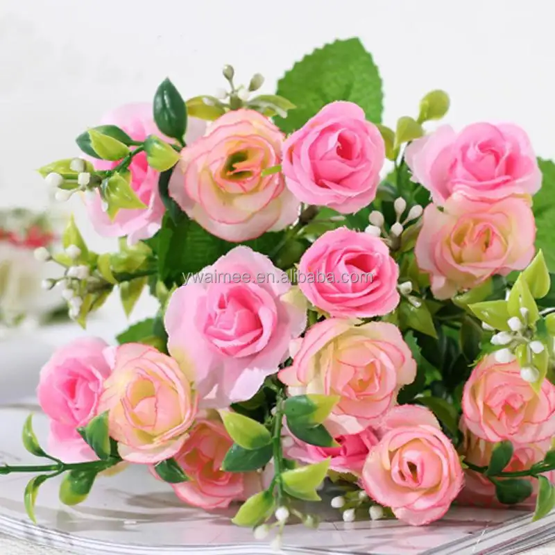 Großhandel echte Touch Seide Blumen, künstliche Samt Rose Blume, künstliche Großhandel Blumen (AM-886544)