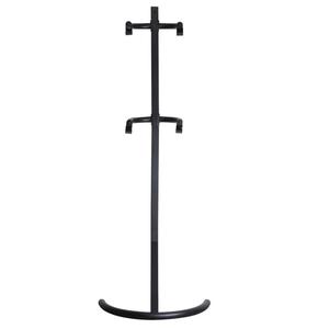 Espositore per Biciclette in Metallo da Interno con Supporto e Vano Portaoggetti Nero 200x75cm Capacità di Carico 50kg Design Salvaspazio - Product Image 2