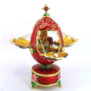 Yiwu qifu china fabrikant hot koop product en populaire paasei metal trinket box (QF3386) - Product Image 1