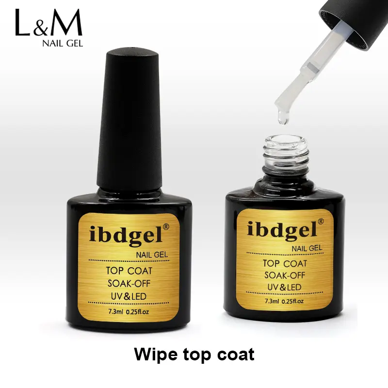 ibdgel top brand nail gel top coat uv base coat matte cheap