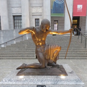 Arte de bronce de fundición famosa escultura de artesanía de Metal de bronce indio americano ESTATUA PARA Hunter - Product Image 1