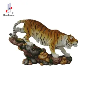 12 "casa decoración animal estatua de resina tigre artesanía de descuento