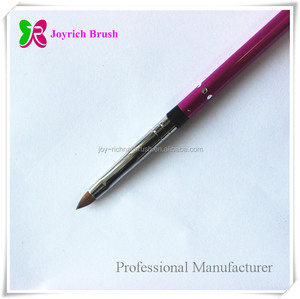 Kolinsky escultura Nail Art Brush moda de diamante cepillo púrpura con tapa - Product Image 2