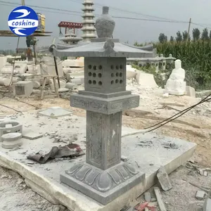 Ngoài trời Nhật Bản Chùa Granite Đèn Lồng