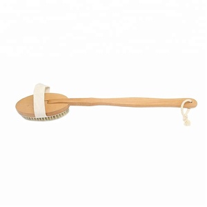 Vegan Dry Shower Body Brush with <strong>Long</strong> Detachable Bamboo <strong>Handle</strong> Bath Brushes <strong>Sponges</strong> &amp; Scrubbers - Product Image 4