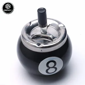 Billiards Lucky Numbers Smokeless Metal Smoking Ashtray for Bar KTV or Cafe use