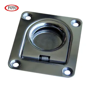 Boat Accessories Spring Loaded flush Lifting Ring Handle Marine Rectangular Recessed Hatch