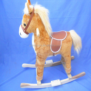 CE calificado boca movimiento Tail sacudiendo <span class=keywords><strong>caballo</strong></span> relinchando felpa Musical mecedora <span class=keywords><strong>caballo</strong></span> <span class=keywords><strong>de</strong></span> juguete - Product Image 5