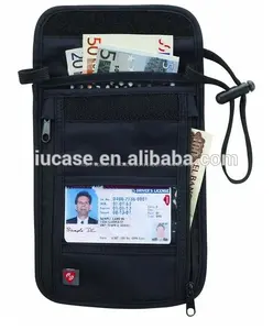 Viajes caliente venta de la carpeta del cuello Boarding Pass Ticket organizador bolsa para pasaportes y Kindle