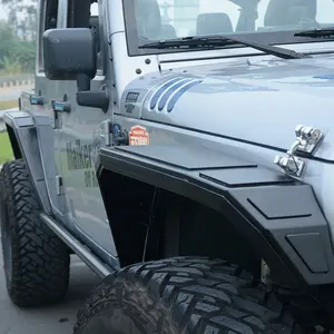 钢眼镜蛇挡泥板耀斑与 Jeep Wrangler JK 2007 + 配件挡泥板饰件