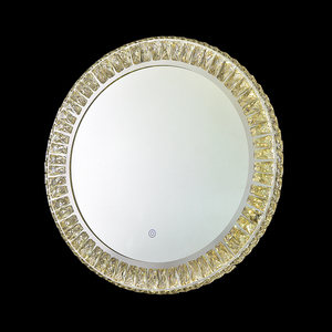 Chất Lượng Cao Gương Đánh Bóng Kết Thúc Thép Không Gỉ Pha Lê Khung Phòng Tắm Dẫn Ánh Sáng Gương - Product Image 2