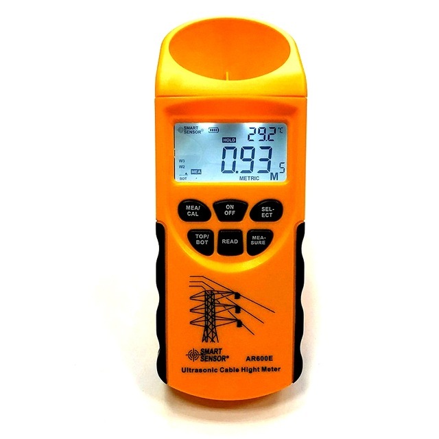 Smart Sensor AR600E Digital Ultrasonic Cable Height Meter Tester Height 3-23m Plane 3-15m