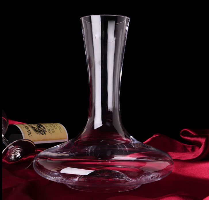 Hand made lead free clear glass wine decanter old fashion