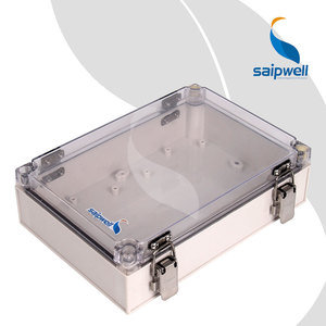 Plastic Electrical Box Plastic Waterproof Electric Box SAIPWELL Y IP66 DS-ATS-1525 ABS Plastic Waterproof With Metal Clasp Outdoor Use Electrical Power Distribution Box