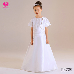 Robe de première communion blanche avec boléro D3739 - Product Image 5