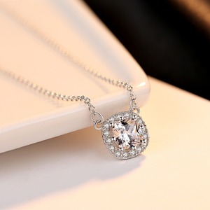 CZCITY Commercio All'ingrosso di New Moda Bella Elegante 925 Sterling Silver Cubic Zirconia di Modo Delle Donne Breve Choker Collane & Pendant - Product Image 6