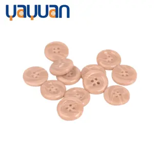 2024 Round resin plastic four hole buttons beige pattern shirt button washable and eco-friendly