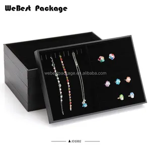 Leather Displays Vintage Jewelry Display Tray with Logo Webest Wholesale Custom White Cases & Displays Mdf+pu Leather Recyclable