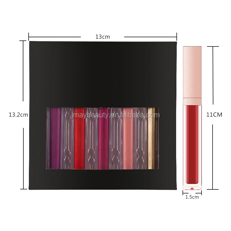 Popolare Fare Il Vostro Proprio Kit di Trucco di Marca Rossetto Kit Commercio All'ingrosso 5 in 1 Matte Shades Rossetto Contenitore di Regalo