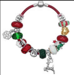 Mujeres Lobo cuero pulsera trenzada cuero Rosa pulsera - Product Image 2
