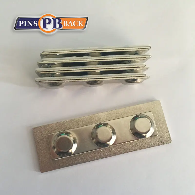 Wholesale 3M base sticker magnet badge metallic Iron Zinc Alloy base stronger magnetic for lapel pin badge