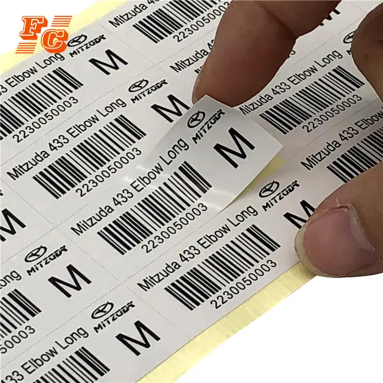 High quality adhesive serial number barcode label paper