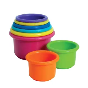 ECO Stacking Toy Nesting Cups Baby Building Set Stapler Bad Spielzeug geprägtes Muster