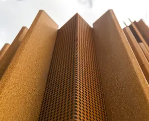 Corten Tấm Lợp Sóng Dọc Kim Loại ASTM A588 Thép