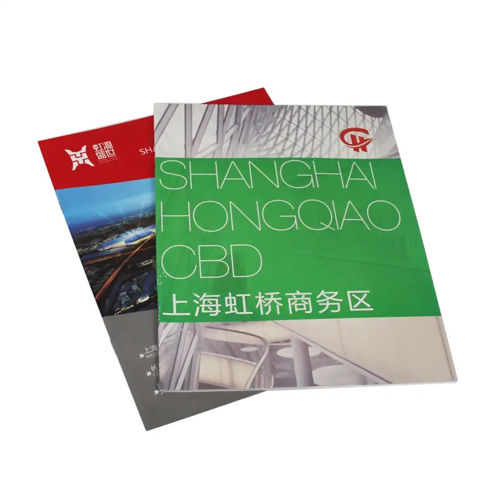 Özel parlak kağıt otel broşür baskı Shanghai