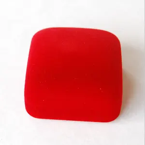 55*59*37mm de joyería elegante caja de regalo de terciopelo rojo caja de anillo