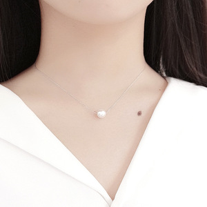 Moda in <span class=keywords><strong>argento</strong></span> sterling catena della perla barocca della collana delle donne - Product Image 3